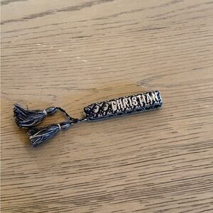 Christian Dior Bracelet Navy Blue Dior Oblique Cotton